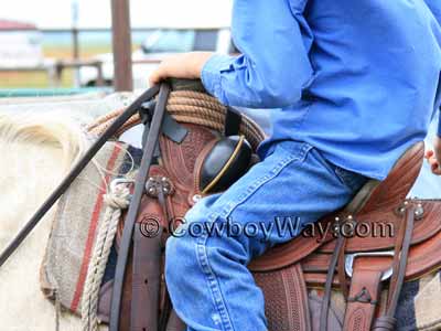 Bucking rolls on a youth ranch saddle