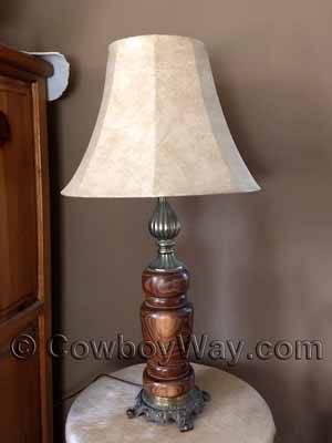 brown leather lamp shades