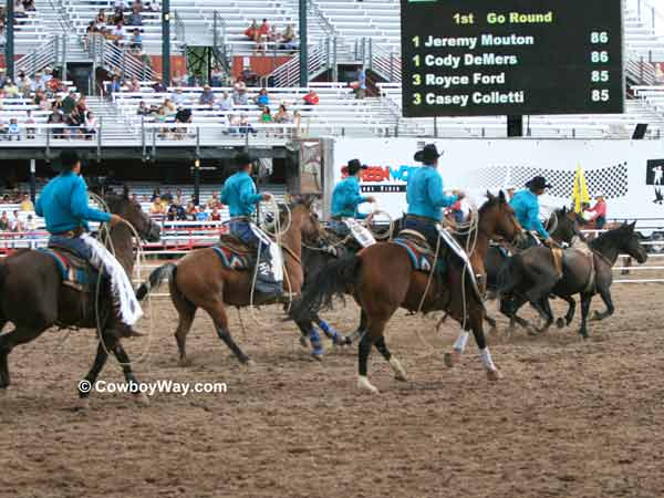 Pickup men at the Cheyenne Frontier Days Rodeo