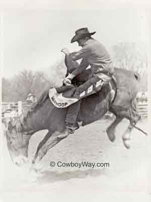 Carl Waymire and the bronc Ed Hickey