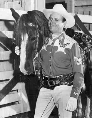 A photo of Gene Autry and Champion, his horse