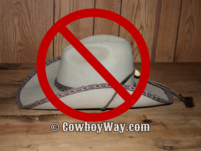 Cowboy hat care: Don't set your cowboy hat on its brim