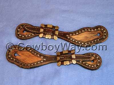 Two-piece spur straps with buckles