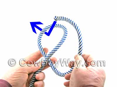 Tie a lasso: Begin with an overhand knot