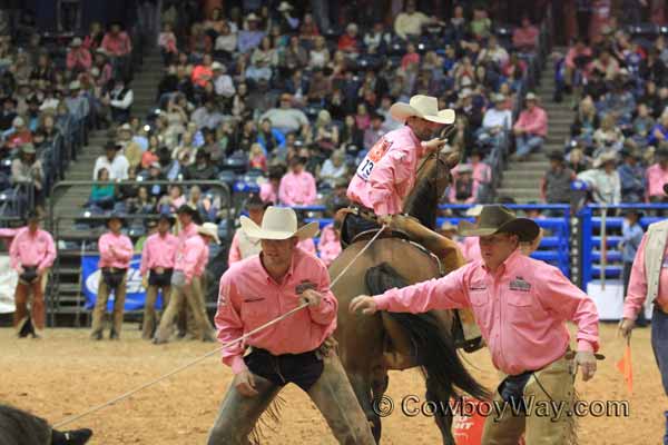 Sandhill Cattle Co. in the team branding event at a ranch rodeo